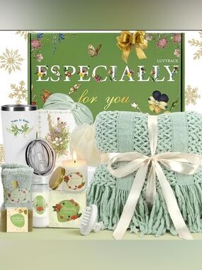 Self Care Luxury Relaxation Gift Set For Women Mothers Day, Best Wishes, 9 Piece